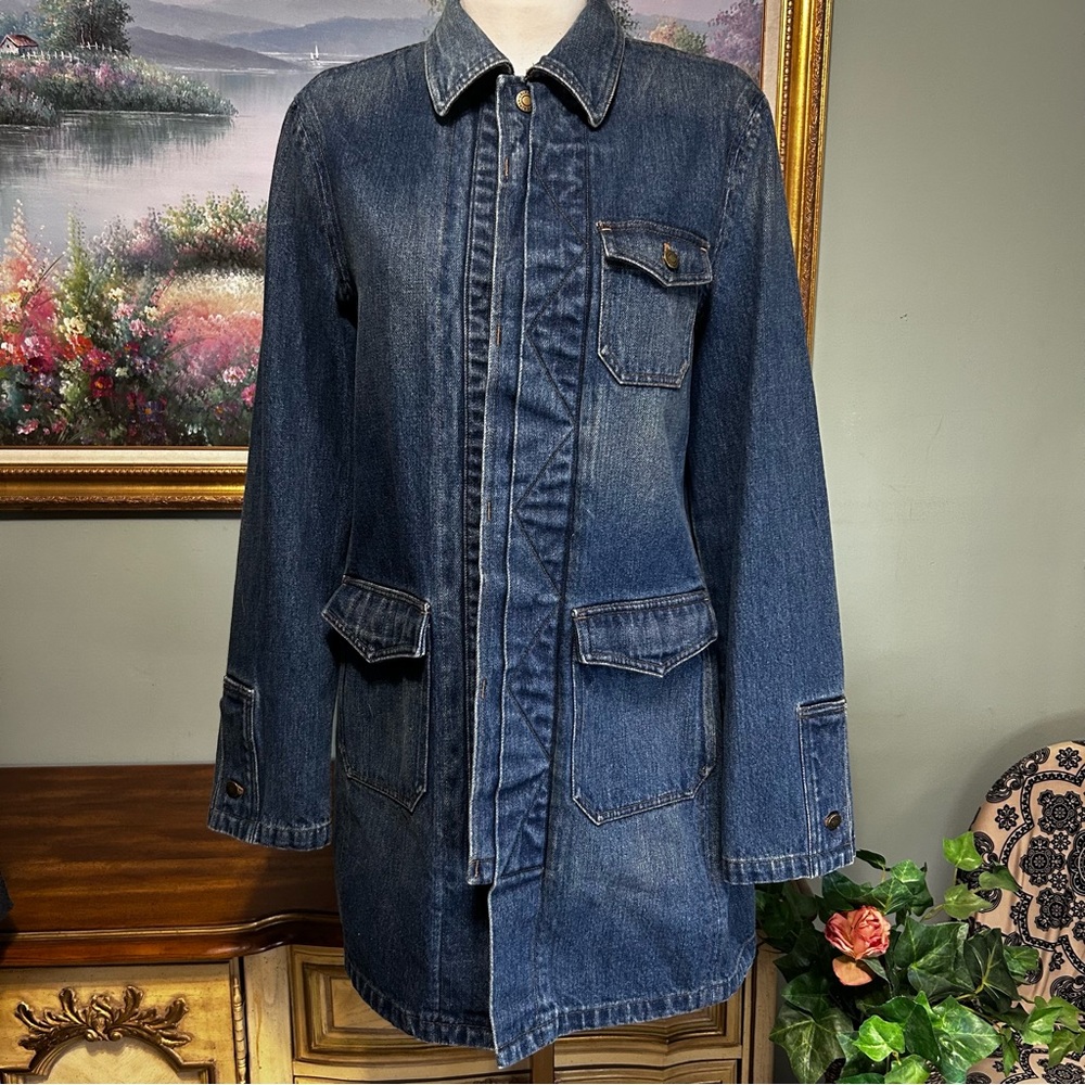 Ralph Lauren Mid Length Blue Denim Jacket - Picture 3 of 10